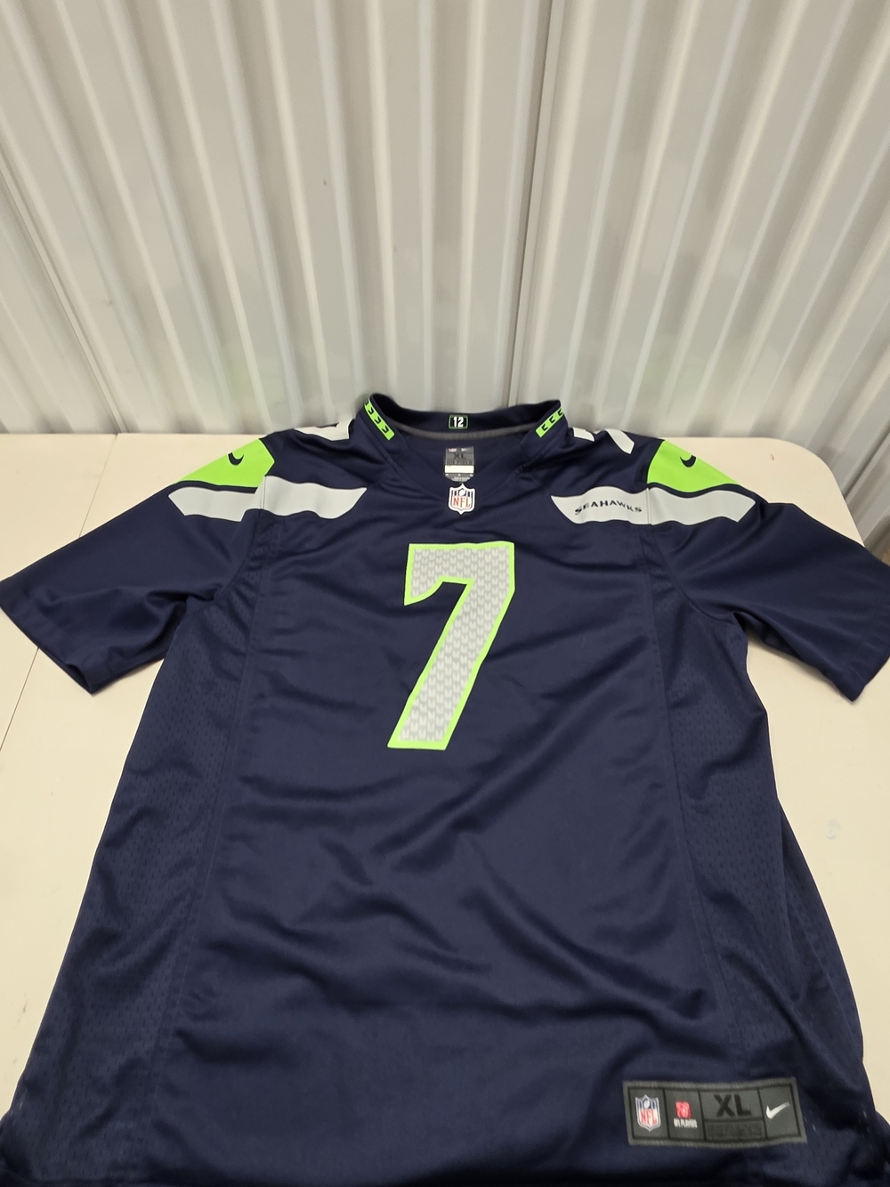 Seattle Seahawks Geno Smith #7 Nike On Field Jersey Men’s XL Blue NFL
